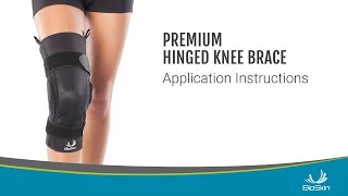 Premium Hinged Knee Brace Application Instructions [upl. by Atnuahc]