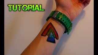 Non Permanent Tattoo Tutorial  Cool Summer Tattoo Non Permanent Fresh Tattoo Art DIY [upl. by Deragon]