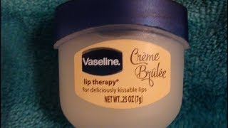 Vaseline Lip Therapy Lip Balm Creme Brulee AWESOME LIP TREATMENT [upl. by Noirda]