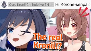 Kronii Visits Korones Stream and Korone Invites Her to Collab Eng SubHololive [upl. by Obala]