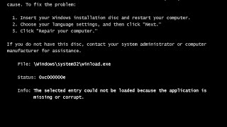 How to Fix quot0xc000000e Windows Failed to Startquot boot error [upl. by Mcguire265]