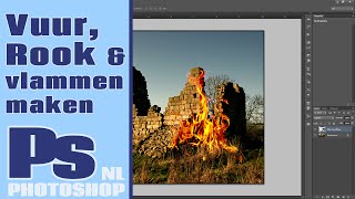 Rook vuur en vlammen maken in Photoshop [upl. by Mcgannon]