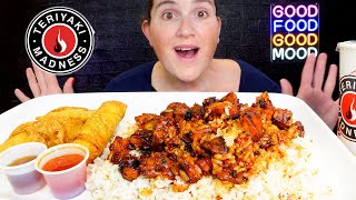 ASMR  Teriyaki Madness  Spicy Chicken Rice Eggroll amp Wontons  MUKBANG Eating Show [upl. by Teodora]