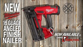 Milwaukee M18 FUEL 16ga Angled Finish Nailer 284121CT  New at OPT [upl. by Ailuj]