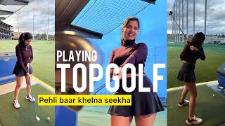 Topgolf  America hindi  indian lifestyle vlog  indian girl vloggers channels  hindi vlogs india [upl. by Asa]