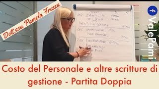 Costo del personale registrazioni contabili in partita doppia esercizio svolto [upl. by Niamrahc965]