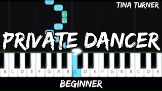 Tina Turner  Private Dancer  Easy Beginner Piano Tutorial  For 1 Hand [upl. by Ydne]