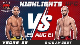 MMA Highlights  Edson Barboza Vs Giga Chikadze  UFC Vegas 35 [upl. by Lebaron]