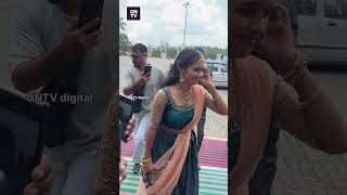 Shivani Menon Uppum Mulukam Actresss Style  Rishi wedding reception [upl. by Harmaning]