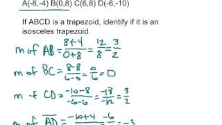 Trapezoid Coordinate Proof [upl. by Ydieh]