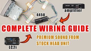 How to Wire Alpine 445u LC2i LOC and Subwoofer  COMPLETE WIRING GUIDE [upl. by Phillips340]