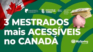 MESTRADOS COM PREÇO DE COLLEGE PÚBLICO NO CANADA  Descubra as universidades mais acessíveis em 2024 [upl. by Harbison]