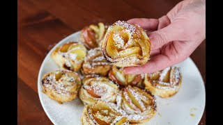 GIRELLE DI PASTA SFOGLIA CON MELE E CONFETTURA  ricetta facile ideale per la merenda [upl. by Evatsug]