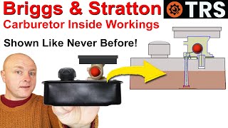 Briggs and Stratton Carburetor How it Works  Unique View [upl. by Airbma]