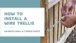 How To Install DIY Wire Trellis For Climbing Plants Like Clematis Roses and Honeysuckle [upl. by Mloclam]