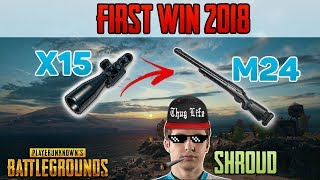 M24  x15 Scope  Shroud win first solo game 2018  PUBG HIGHLIGHTS TOP 1 35 [upl. by Meng]