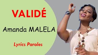 VALIDÉ Amanda MALELA Lyrics Paroles [upl. by Baun]