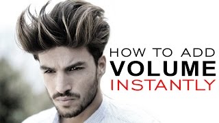 HOW TO ADD VOLUME TO YOUR HAIR  Mens Hairstyle Tutorial  ALEX COSTA [upl. by Eca]