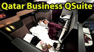 Qatar Airways Business Class QSuite on Boeing 777300ER [upl. by Bradway]