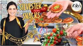 Last Minute Silvester Fingerfood  2 Rezepte für Eilige  Tomaten Blätterteig Mozarella 😋 [upl. by Salangia917]