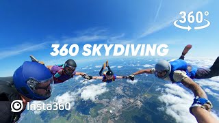 Insta360 VR Skydiving Party in 360 Virtual Reality [upl. by Adnalue]