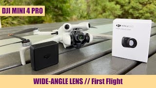 DJI WIDEANGLE LENS for Mini 4 Pro  First thoughts with example footage [upl. by Yrffej]