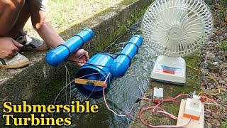 DIY  How To Make A Hydroelectric Turbine With A Submersible Engine Free energy Clean energy [upl. by Zacharia]