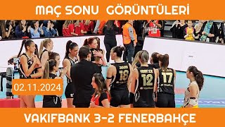 Maç Sonu Görüntüleri Vakıfbank 32 Fenerbahçe Medicana 02112024 [upl. by Einrae]