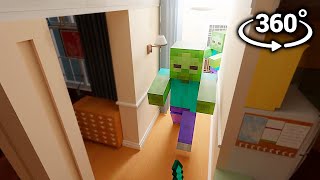 360°  MOBS IN YOUR HOUSE Minecraft VR Experience [upl. by Us903]