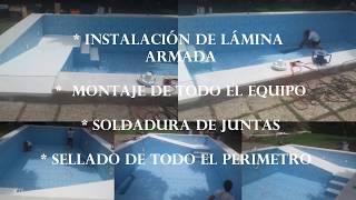 Reforma de piscina con liner armado ALKORPLAN [upl. by Mossolb]