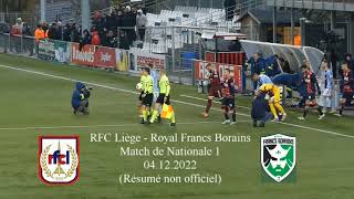 RFC Liège  Royal Francs Borains résumé non officiel [upl. by Henrique]