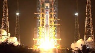 China launches Tianzhou7 cargo spacecraft to Tiangong space station [upl. by Nahamas]