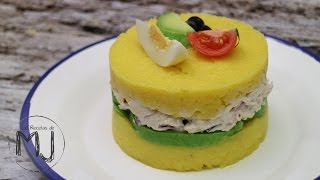 CAUSA LIMEÑA RELLENA DE POLLO  Receta peruana [upl. by Giffard]