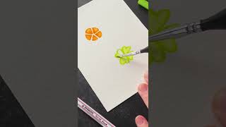 Cute flower tutorial with the STABILO Pen 68 brush 😍🧡🌈 [upl. by Giarg]