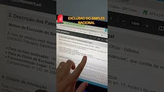 Notificação receita federal exclusão do simples nacional contabilidade simplesnacional [upl. by Barnebas833]