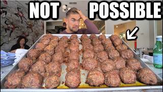 quotNOT EVEN POSSIBLEquot ATTEMPTING THE HARDEST MEATBALL CHALLENGE  Joel Hansen [upl. by Tuck]