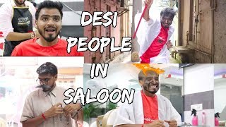 Desi People In Salon  Amit Bhadana [upl. by Alhak]