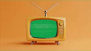 Yellow Retro TV Green Screen [upl. by Sauls]