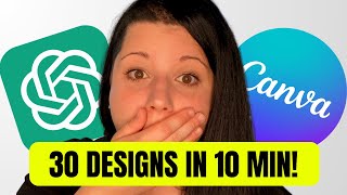 Wie du mit ChatGPT und Canva in 10 Minuten 30 Social Media Post Designs erstellst [upl. by Enineg684]