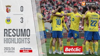 Resumo Braga 03 Arouca Liga 2324 28 [upl. by Leamiba]