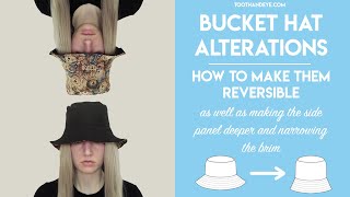 Bucket Hat Alterations  How to make them reversible deepening side panels curving in the brim [upl. by Eeramit]