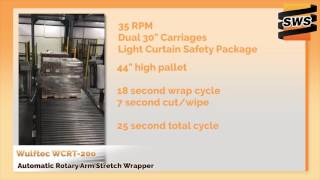 Wulftec WCRT200 Automatic Rotary Arm Stretch Wrapper  Dual Carriages [upl. by Boyd]