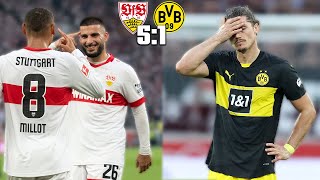 BVB KATASTROPHAL PEINLICH Stuttgart DEKLASSIERT Dortmund 51 BlitzFazit [upl. by Byran455]