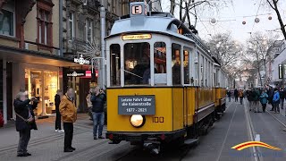 Letzte StraßenbahnFahrt über die Kaiserstraße – Abschied nach 144 Jahren [upl. by Julis605]