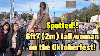 Reactions 7ft Giantess visits the Oktoberfest [upl. by Surad289]