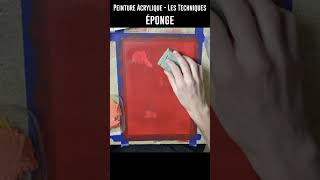 Technique de peinture acrylique  léponge [upl. by Holsworth]