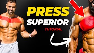 como dar FORMA al PECTORAL 🔴 press Superior tutorial [upl. by Asiram]