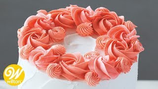 How to a Make a Buttercream Rosette  Wilton [upl. by Bogoch326]