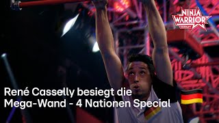 Team Germany René Casselly besiegt die MegaWand  Ninja Warrior Germany 4 Nationen Special 2022 [upl. by Gnuj]