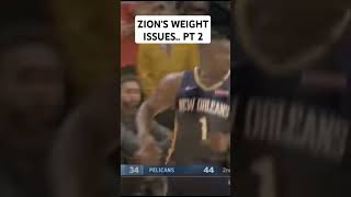 ZIONS WEIGHT ISSUES roadto100subs nba basketball neworleanspelicans [upl. by Iasi]